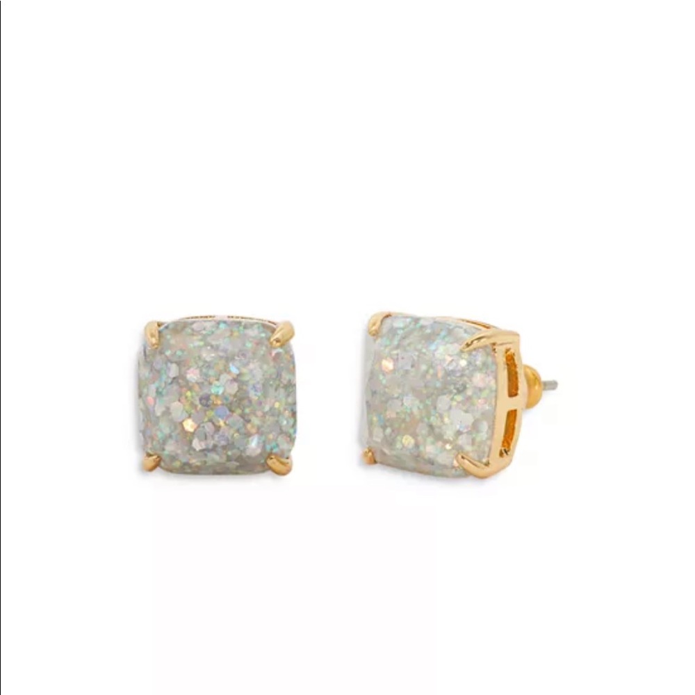 NWT Kate Spade Mini Square Stud Earrings in Opal